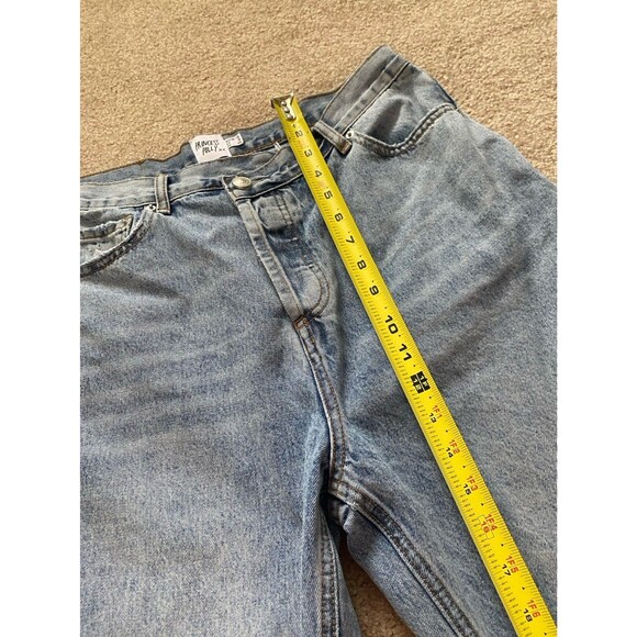 Princess Polly Holly Blue Cross Asymmetrical Straight Jeans Size US 8 Denim - Picture 12 of 12